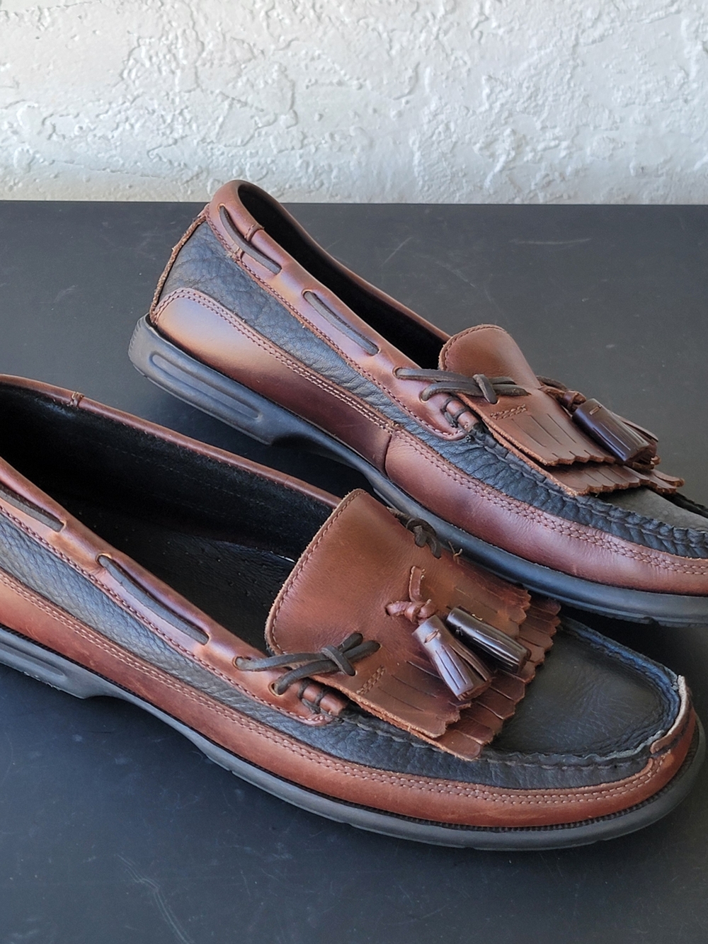 Sperry Top-Sider Amaretto Loafers Boats Shoes Mens Size 11.5 Brown Black Leather